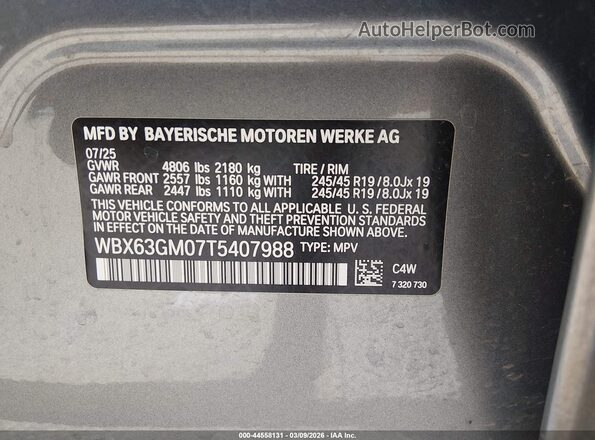 WBX63GM07T5407988 2026 BMW X2 Gray Widok komory silnika