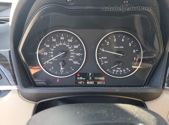 WBXHT3C36H5F75127 2017 BMW X1 Blue Vista del cuadro de instrumentos