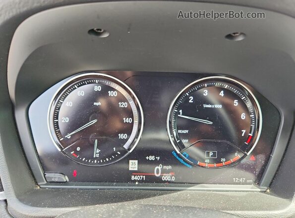 WBXHT3C50K3H34003 2019 BMW X1 Blue Widok zestawu wskaźników