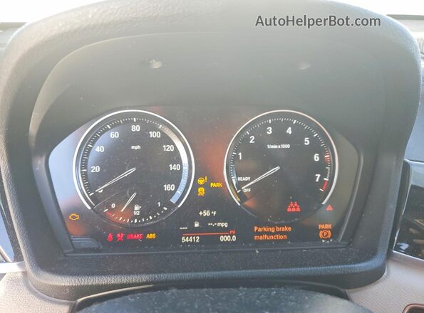WBXJG7C01N5V20760 2022 BMW X1 White Widok zestawu wskaźników