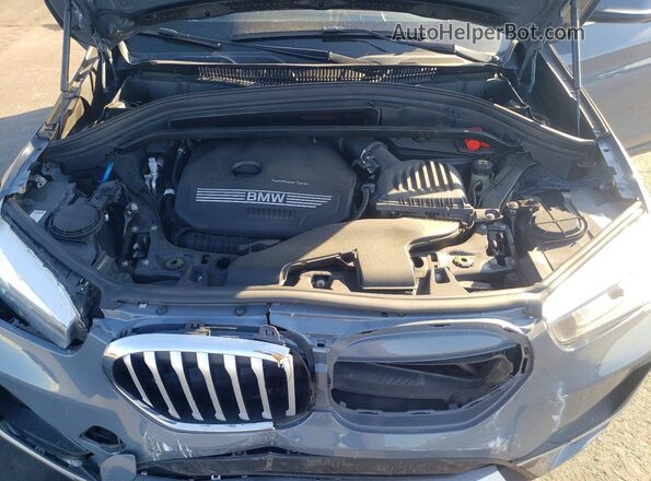 WBXJG7C06M5S28259 2021 BMW X1 Gray ძრავის განყოფილების ხედი