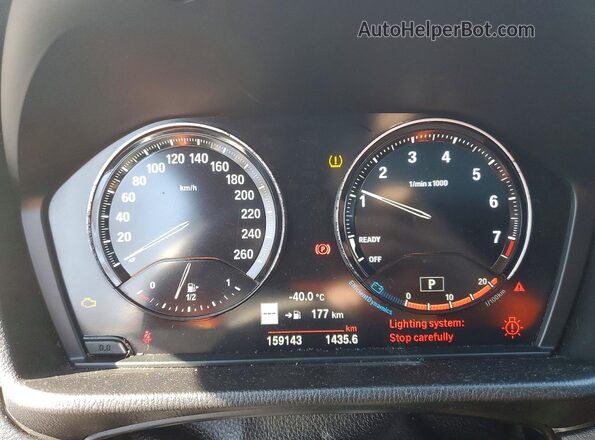 WBXJG9C05L5R28784 2020 BMW X1 Orange Instrument cluster view