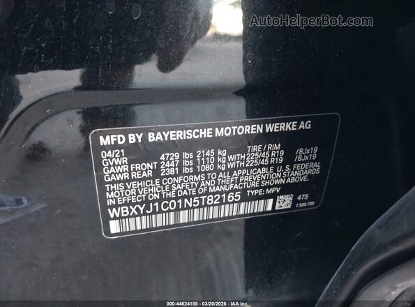 WBXYJ1C01N5T82165 2022 BMW X2 Black Vista del compartimento del motor