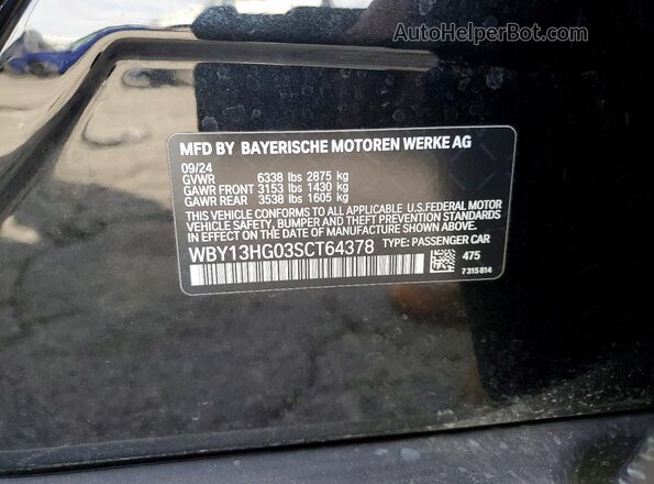 WBY13HG03SCT64378 2025 BMW OTHER Черный Вид подкапотного пространства