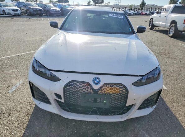 WBY23HD01SFU16419 2025 BMW I4 White Դիմացի տեսք