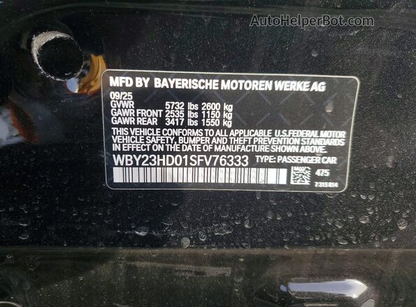 WBY23HD01SFV76333 2025 BMW I4 Black 