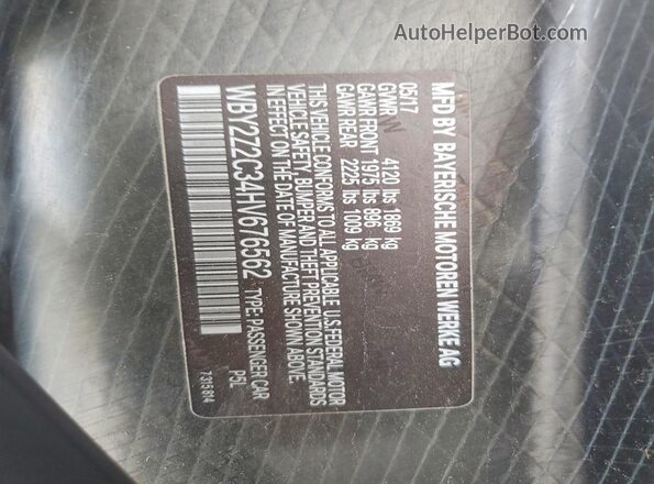 WBY2Z2C34HV676562 2017 BMW I8 Two Tone ძრავის განყოფილების ხედი