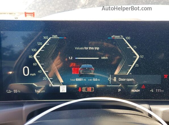 WBY33AW00PFP03458 2023 BMW I4 Black Вид щитка приладів