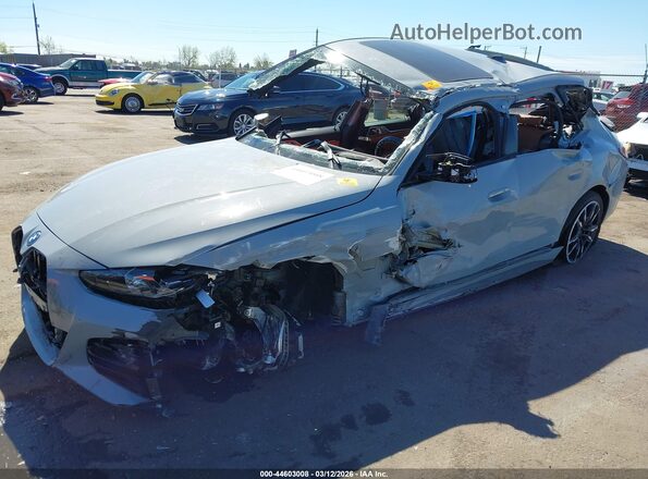 WBY33AW02RFS44467 2024 BMW I4 Blue Առջևի ձախ երեք քառորդ տեսարան