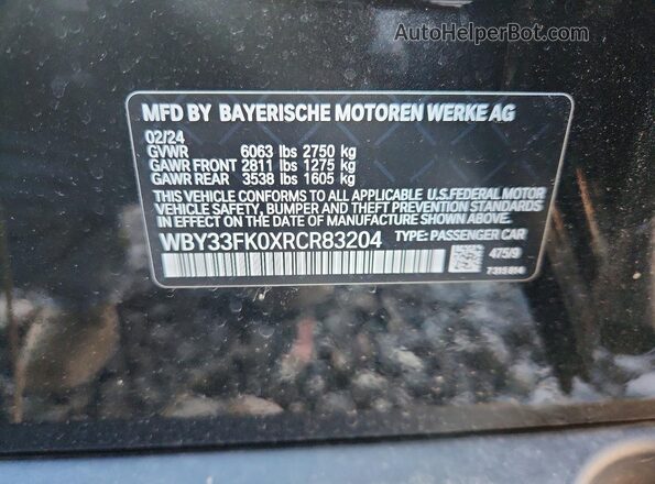 WBY33FK0XRCR83204 2024 BMW OTHER Black ძრავის განყოფილების ხედი