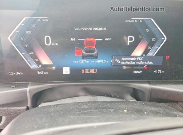 WBY43AW07PFP98069 2023 BMW I4 Silver Вид щитка приладів