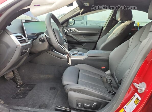 WBY43HD05SFU11197 2025 BMW I4 Red Front interior view