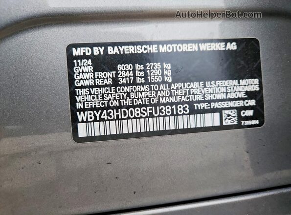 WBY43HD08SFU38183 2025 BMW I4 Silver Շարժիչի բաժամունքի տեսք
