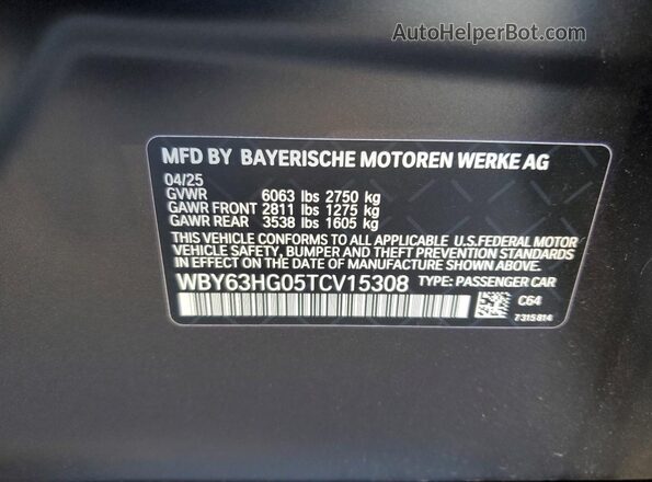 WBY63HG05TCV15308 2026 BMW 7 SERIES Black 