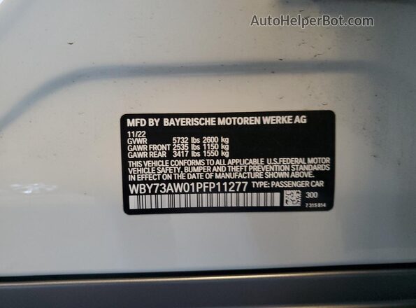 WBY73AW01PFP11277 2023 BMW I4 White Engine compartment view