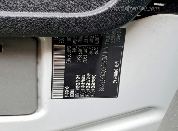WD3PE7DD2GP276388 2016 MERCEDES-BENZ SPRINTER White ძრავის განყოფილების ხედი