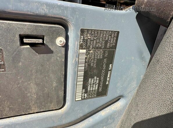 WD4PF0CD3KP099280 2019 MERCEDES-BENZ SPRINTER Gray 