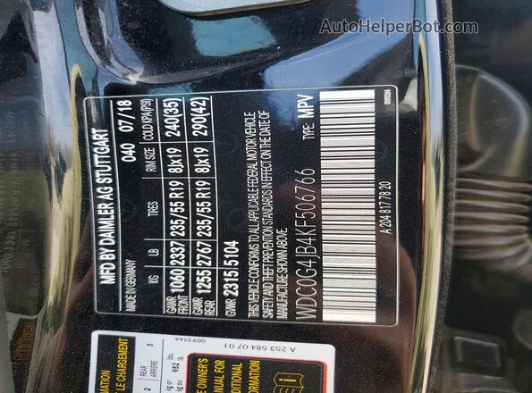 WDC0G4JB4KF506766 2019 MERCEDES-BENZ GLC-CLASS Black 