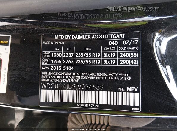 WDC0G4JB9JV024539 2018 MERCEDES-BENZ GLC 300 Black Vista del compartimento del motor