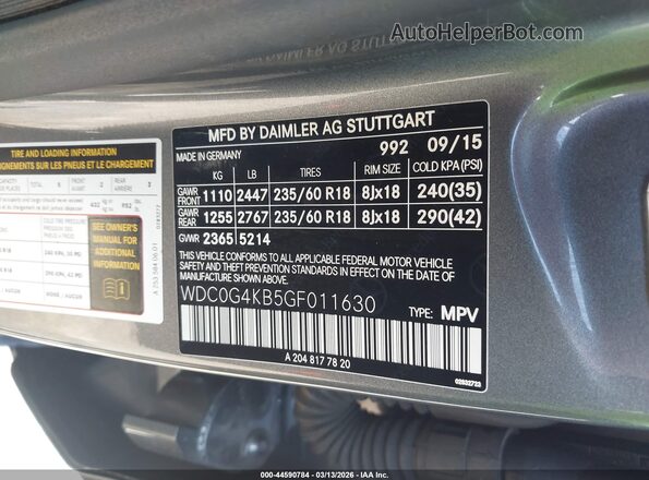 WDC0G4KB5GF011630 2016 MERCEDES-BENZ GLC 300 Gray Widok komory silnika