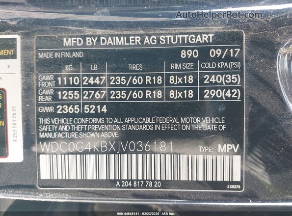 WDC0G4KBXJV036181 2018 MERCEDES-BENZ GLC 300 Blue Widok komory silnika