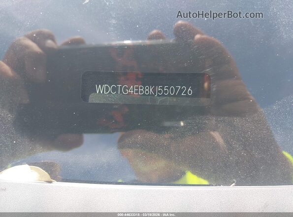 WDCTG4EB8KJ550726 2019 MERCEDES-BENZ GLA 250 White ძრავის განყოფილების ხედი