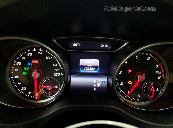 WDCTG4GB9KJ592013 2019 MERCEDES-BENZ GLA Black ხელსაწყოთა პანელის ხედი
