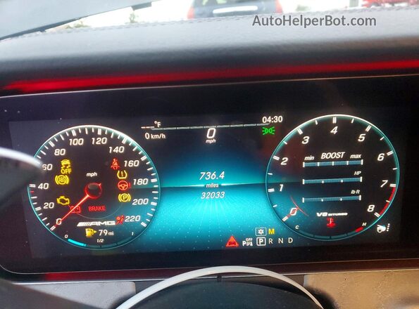 WDD7X8JB8KA001330 2019 MERCEDES-BENZ AMG Black Instrument cluster view