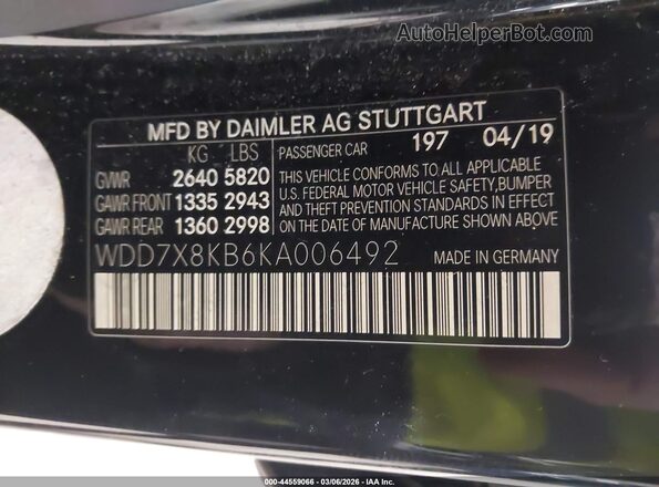 WDD7X8KB6KA006492 2019 MERCEDES-BENZ AMG GT 63 4-DOOR COUPE Gray Շարժիչի բաժամունքի տեսք