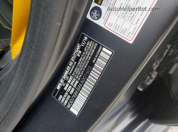 WDD7X8KB8KA001603 2019 MERCEDES-BENZ AMG Charcoal Շարժիչի բաժամունքի տեսք