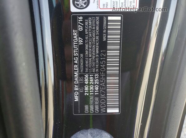 WDDJK7EA5HF045121 2017 MERCEDES-BENZ SL Black ძრავის განყოფილების ხედი