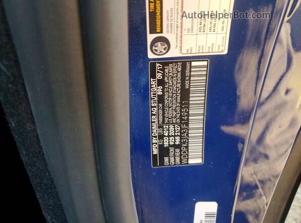 WDDPK3JA3JF149511 2018 MERCEDES-BENZ SLC Blue 