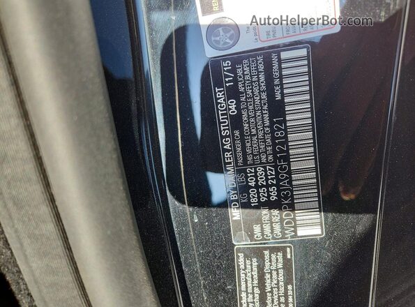 WDDPK3JA9GF121821 2016 MERCEDES-BENZ SLK Black Вид підкапотного простору
