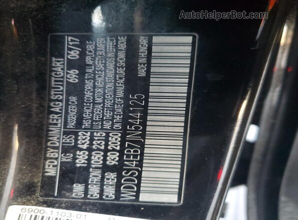 WDDSJ4EB7JN544125 2018 MERCEDES-BENZ CLA-CLASS Black Вид підкапотного простору