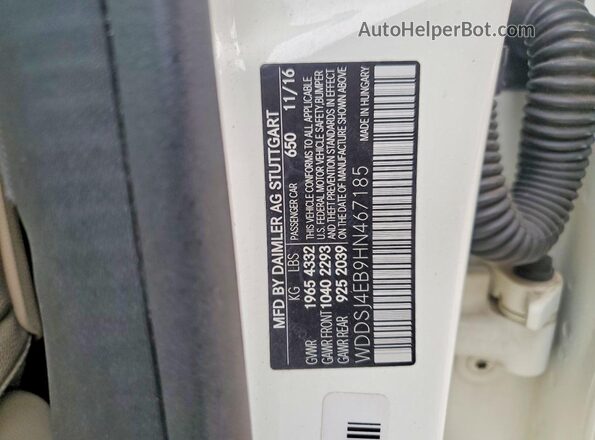 WDDSJ4EB9HN467185 2017 MERCEDES-BENZ CLA-CLASS White Շարժիչի բաժամունքի տեսք