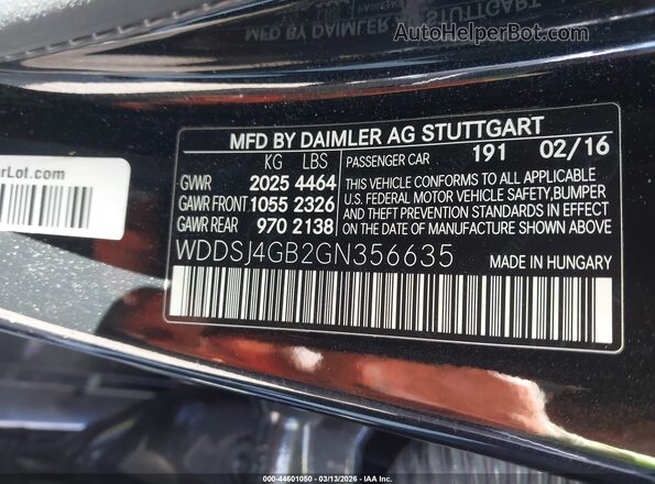 WDDSJ4GB2GN356635 2016 MERCEDES-BENZ CLA 250 Black 