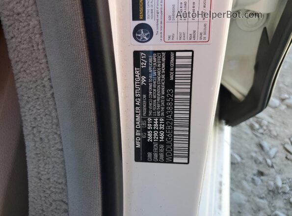 WDDUG6EB2JA388523 2018 MERCEDES-BENZ S White ძრავის განყოფილების ხედი