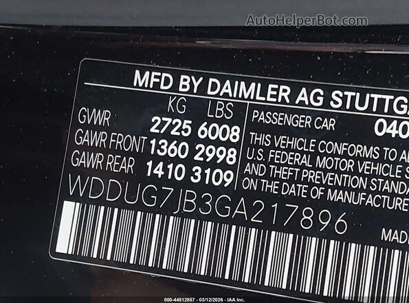 WDDUG7JB3GA217896 2016 MERCEDES-BENZ AMG S 63 Black ძრავის განყოფილების ხედი