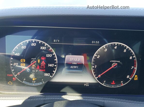 WDDUG8DB4KA495524 2019 MERCEDES-BENZ S Black Widok zestawu wskaźników
