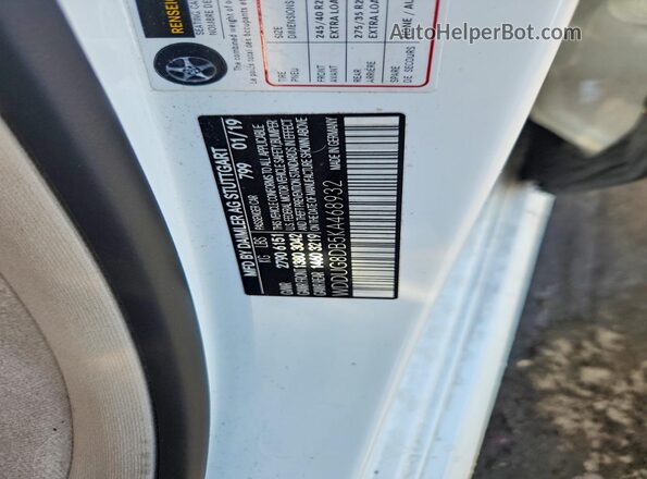 WDDUG8DB5KA468932 2019 MERCEDES-BENZ S White Widok komory silnika