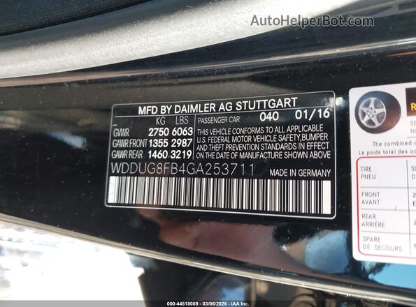 WDDUG8FB4GA253711 2016 MERCEDES-BENZ S-CLASS Black Engine compartment view