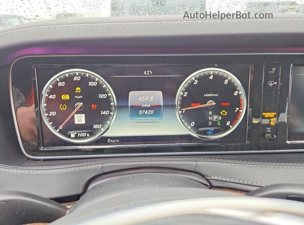 WDDUG8FB6GA203456 2016 MERCEDES-BENZ S Gray Instrument cluster view