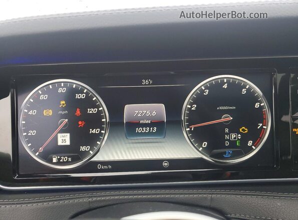 WDDUG8FB6GA229412 2016 MERCEDES-BENZ S Silver ხელსაწყოთა პანელის ხედი