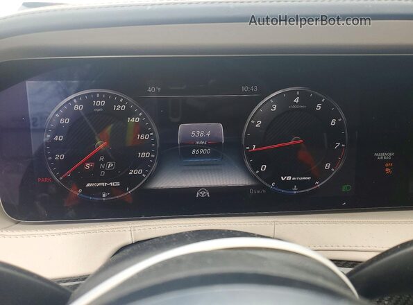 WDDUG8JB4KA447140 2019 MERCEDES-BENZ S Black ხელსაწყოთა პანელის ხედი