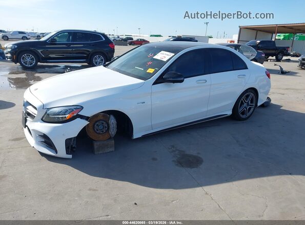 WDDWF6EBXLR563505 2020 MERCEDES-BENZ AMG C 43 White Առջևի ձախ երեք քառորդ տեսարան