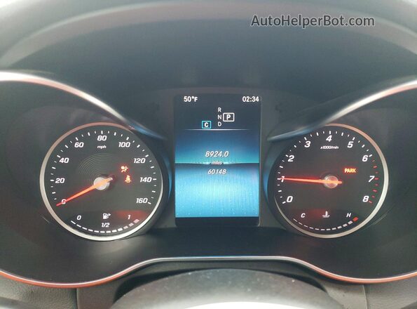 WDDWF8DB4LR549774 2020 MERCEDES-BENZ C Silver ხელსაწყოთა პანელის ხედი