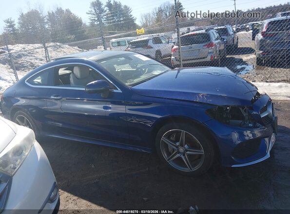 WDDWJ4KB7HF449624 2017 MERCEDES-BENZ C-CLASS Blue Панорамний вид салону 360°