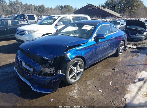WDDWJ4KB7HF449624 2017 MERCEDES-BENZ C-CLASS Blue Передня ліва чверть