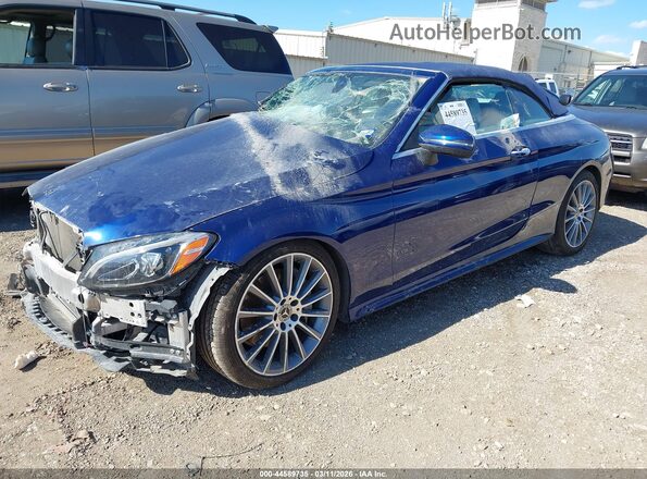 WDDWK4JB6JF734075 2018 MERCEDES-BENZ C-CLASS Blue Առջևի ձախ երեք քառորդ տեսարան