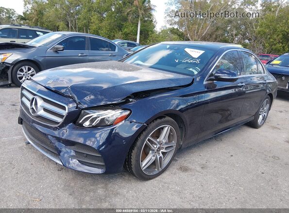 WDDZF4JB2JA436668 2018 MERCEDES-BENZ E-CLASS Blue Vista tres cuartos delantera izquierda